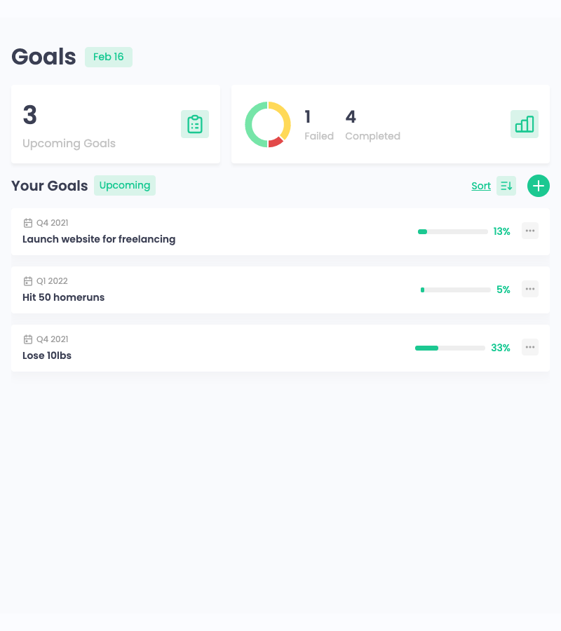 Tools for planning and goal setting